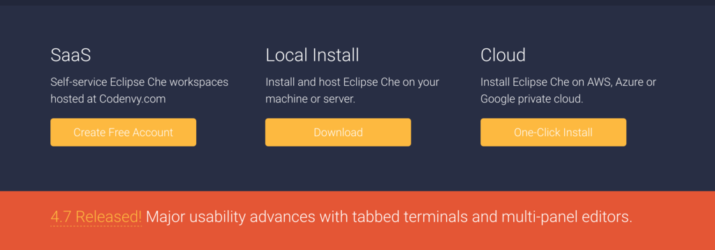 Eclipse Next-Generation IDE (Eclipse Che) を試してみました - tyoshikawa1106のブログ