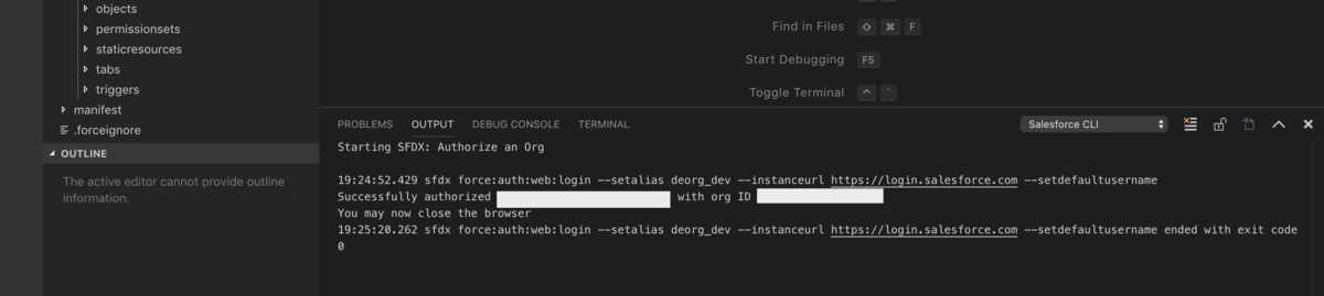 SFDC：Salesforce Extensions for Visual Studio Codeを試してみました