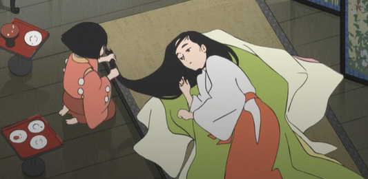 アニメ 平家物語 ２話 徳子の入内編 女性視点中心で語られているのですごく新鮮な気持ちで物語が楽しめる 頭の上にミカンをのせる