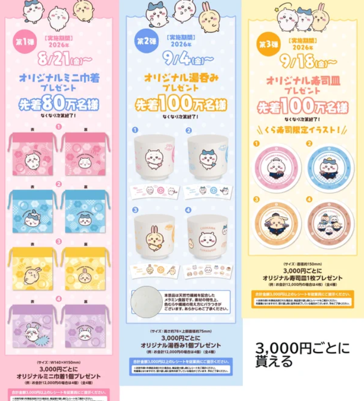 くら寿司のちいかわコラボ行ったら、予約してもなお1時間並ぶという