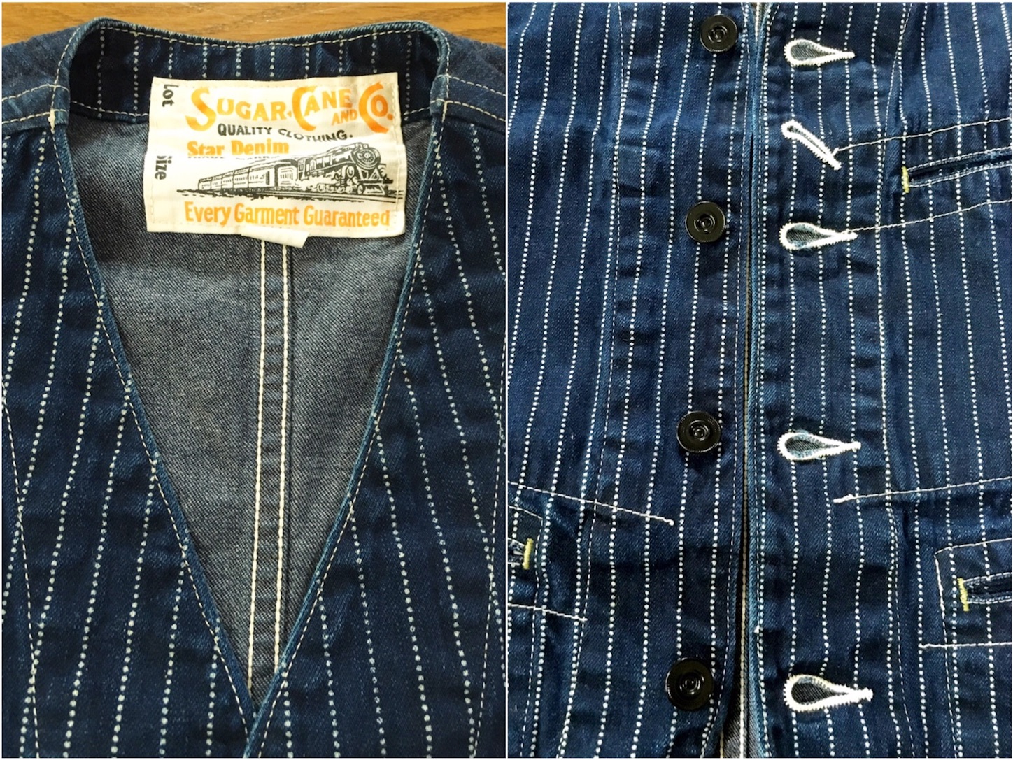 SUGAR CANE ウォバッシュ デニムベスト 42 楽天市場】シュガーケーン ベスト SC12654 Sugar Cane
