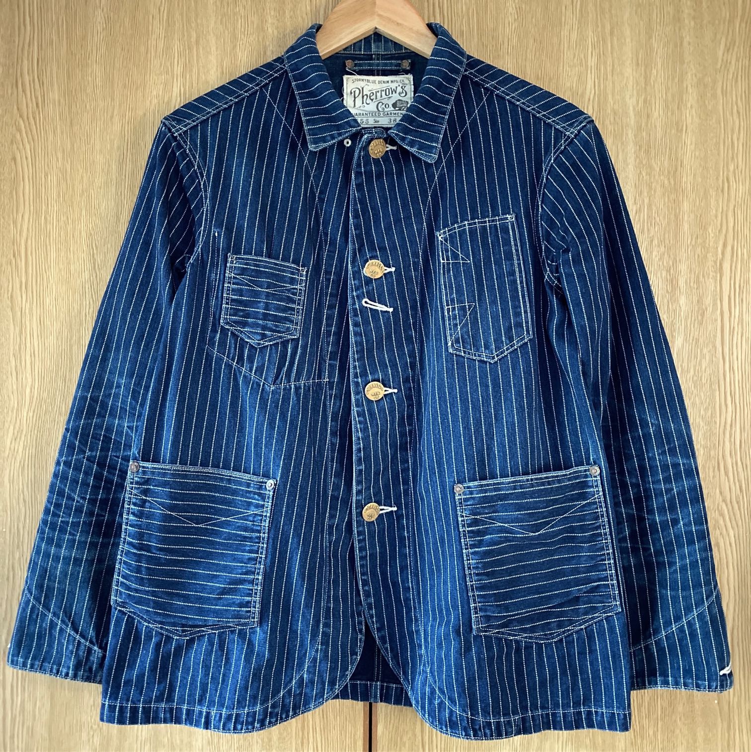 値下げ!★フェローズ★カバーオール★ウォバッシュ★Lot555 ユニオンチケット Pherrow's フェローズ カバーオールジャケット ウォバッシュ