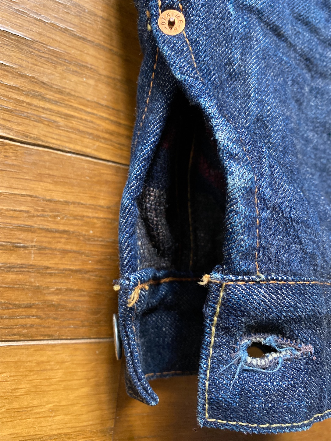 最終価格　DENIME　ドゥニーム　ブランケット付デニムジャケット denime ドゥニーム10周年デニムジャケット Part2 92日 - FADED BLUE