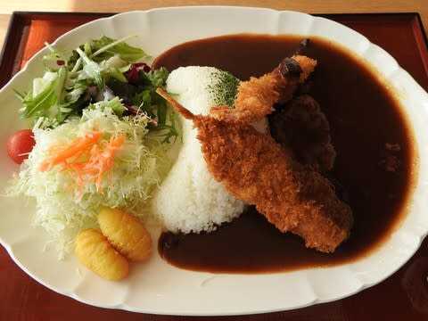 レストランあづみ野の黒部ダムカレー - 透明タペストリー2