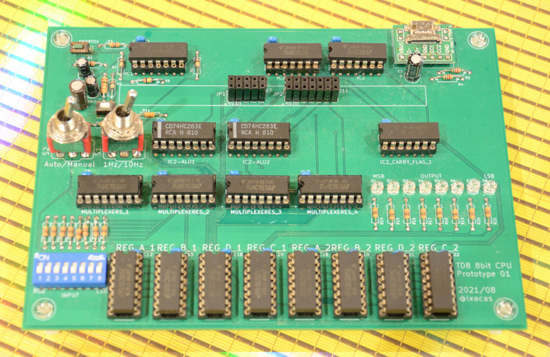 ロジックICを複数組み合わせた自作CPU基板