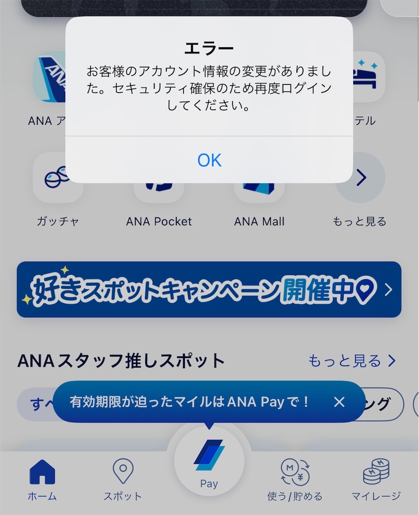 マイレージ会員番号が変更に メイン番号のANAクレジットカードを紛失