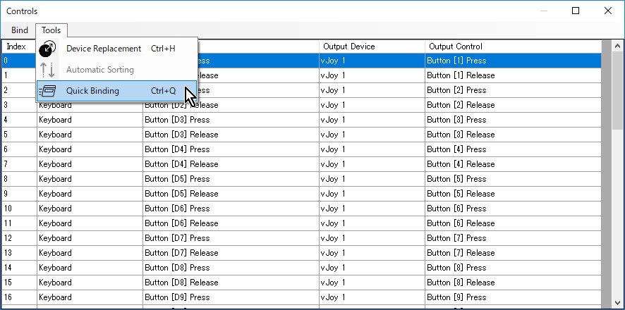 7-06.【Controls】ウィンドウのメニュー→Tools→Quick Binding