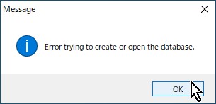8-02.【GtunerPro】フォルダのパスに日本語(全角文字)が含まれている場合に出るエラーメッセージ【Error trying to create or open the database.】
