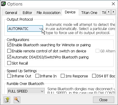 【「Gtuner Pro」メニュー】→【Tools】→【Options...】→【「Device」タブ】-1
