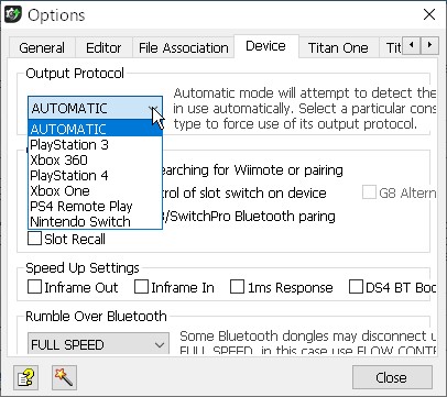 【「Gtuner Pro」メニュー】→【Tools】→【Options...】→【「Device」タブ】-2