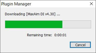 「Gtuner Pro」メニュー→「Plugins」→「Plugin Manager」を開いて「MaxAim DI」を選択して「Install」ボタンをクリックして「Gtuner Pro」に「MaxAim DI」プラグインをインストール中 「Gtuner Pro」メニュー→「Plugins」→「Plugin Manager」を開いて「MaxAim DI」を選択して「Install」ボタンをクリックして「Gtuner Pro」に「MaxAim DI」プラグインをインストール中