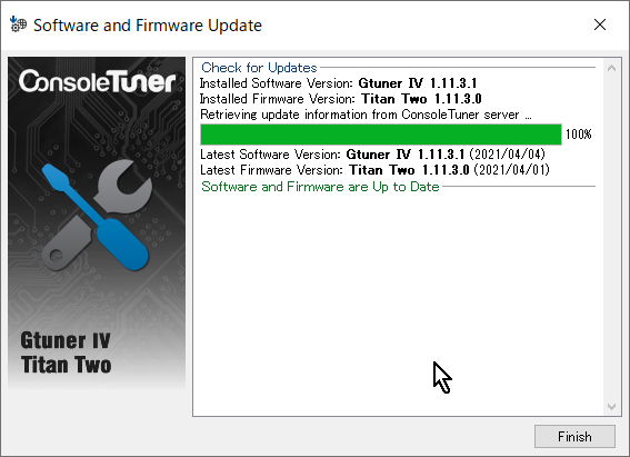 【Titan Two】【更新ナシの場合】Software and Firmware Update 【Titan Two】【更新ナシの場合】Software and Firmware Update
