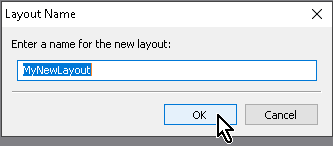 【Titan One】「Layout Name」ウィンドウで「OK」ボタンをクリック