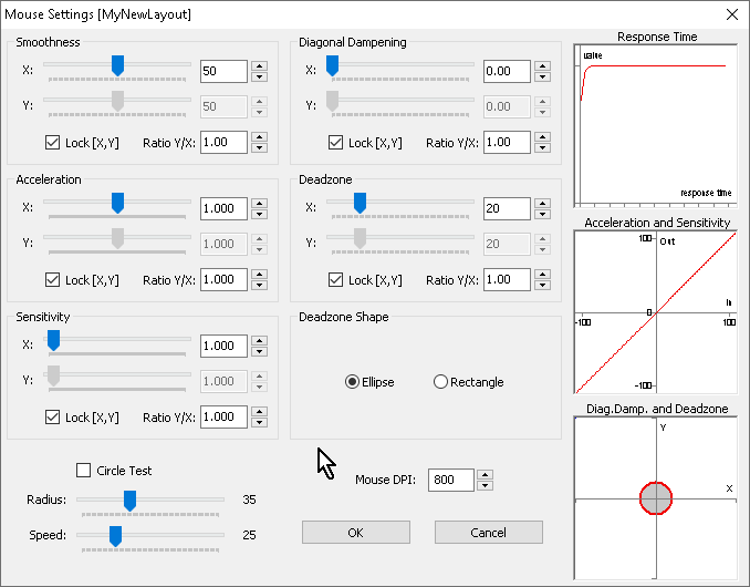 【Titan One】「MaxAim DI」メニューの「Layout Options」→「Mouse Settings...」