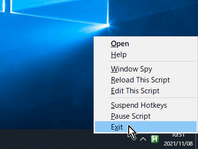 実行中のAutoHotkeyスクリプトを停止する方法-3 実行中のAutoHotkeyスクリプトを停止する方法-3