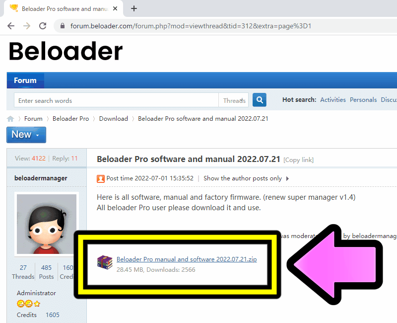 Beloader Proのドライバをダウンロード-03 Beloader Proのドライバをダウンロード-03