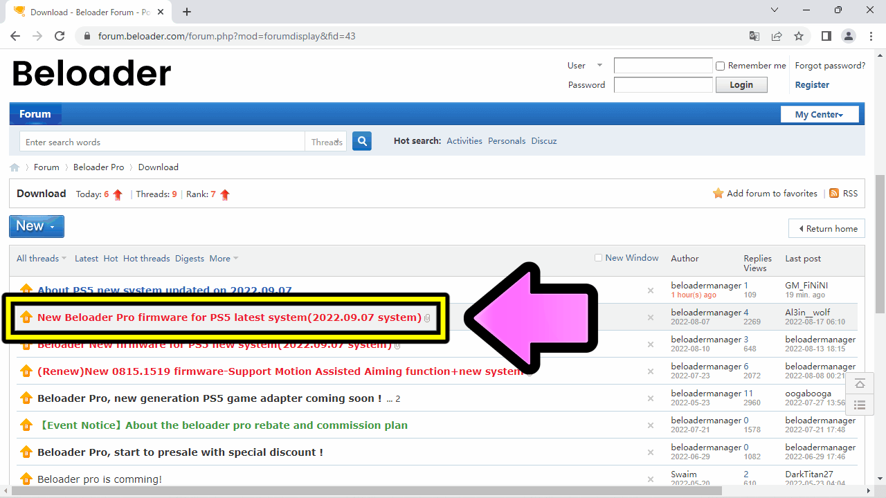 Beloader Proの最新ファームウェアをダウンロード-01【PS5の2022/09/07アップデート(バージョン22.02-06.00.00.42-00.00.00.0.1)対応】 Beloader Proの最新ファームウェアをダウンロード-01【PS5の2022/09/07アップデート(バージョン22.02-06.00.00.42-00.00.00.0.1)対応】