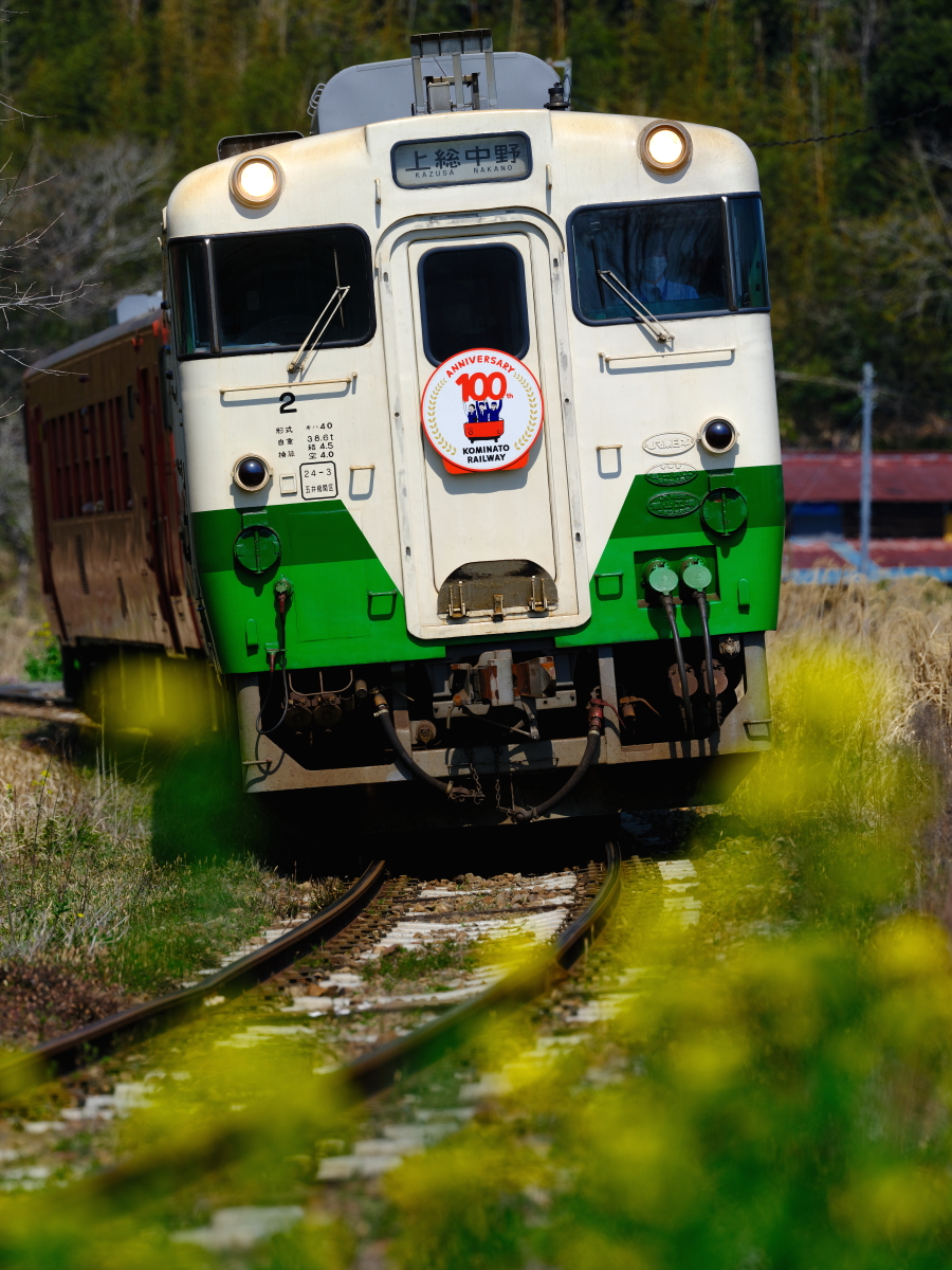 花瓶　ローカル鉄道 小湊鐵道沿線に咲く菜の花と、東北地域本社色のキハ402を撮る！ - 続