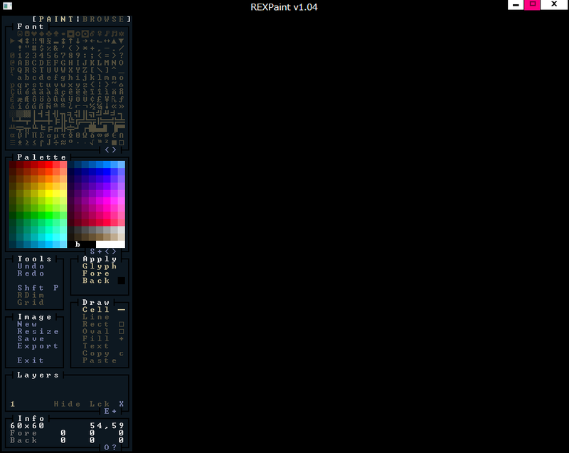REXpaint で ASCII art ……そしてRogueへ - ¿ヶヶ?