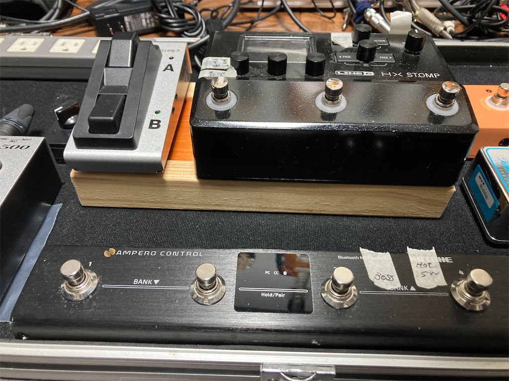 サックスとギターを同時につなげるエフェクターボードを作った