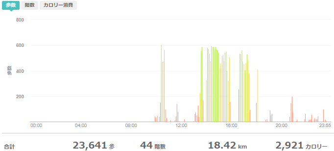 fitbitログより　運動データ2020年4月30日