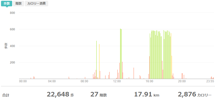 fitbitログより 運動データ2020年5月14日