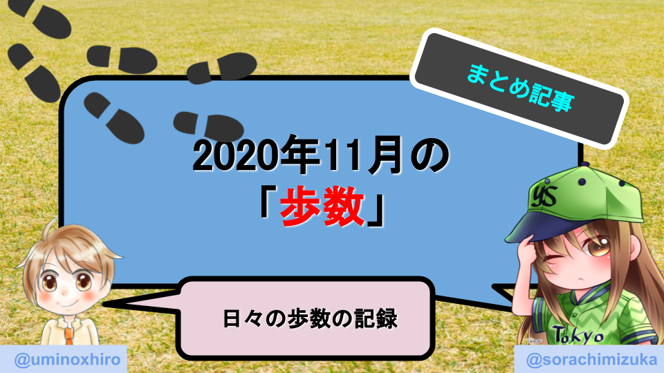 【ウォーキングダイエット】11月に歩いた歩数の集計【2020年11月ダイエット記録】