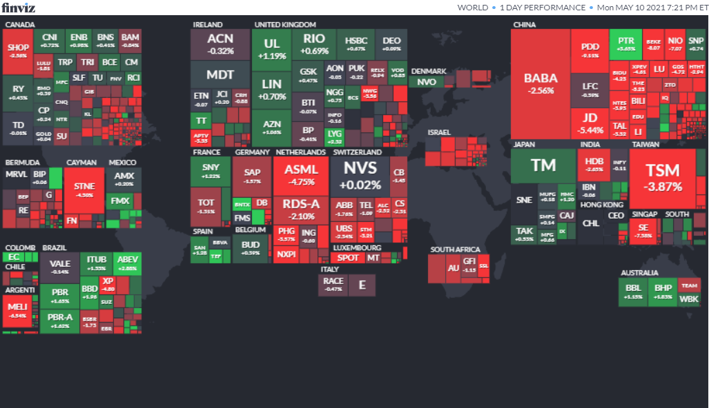 ワールドヒートマップ2021年5月10日