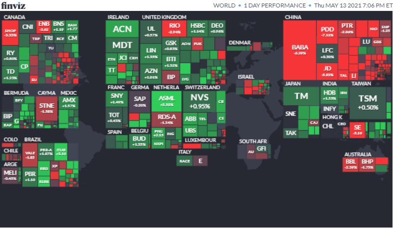 ワールドヒートマップ2021年5月13日
