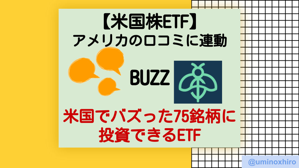 【BUZZ】アメリカの口コミに連動したETF