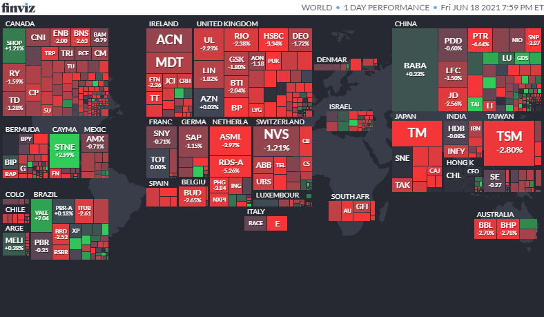 ワールドヒートマップ2021年6月18日