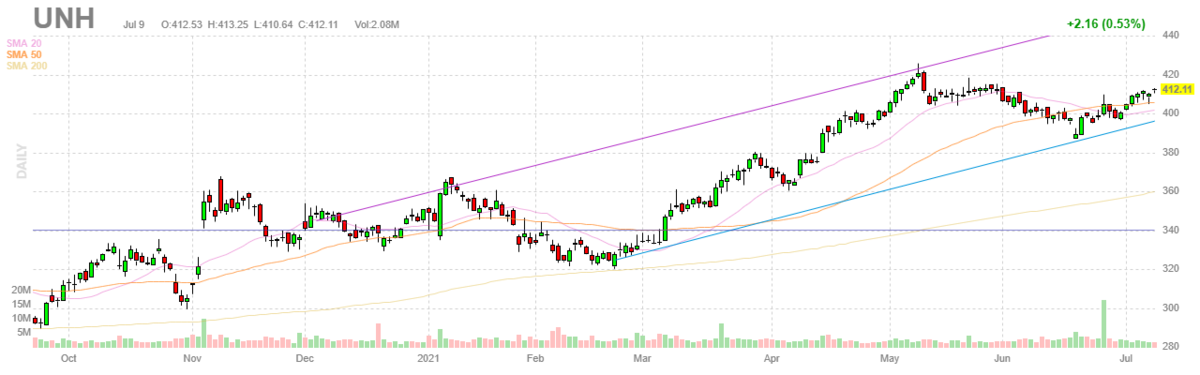 ユナイテッド・ヘルス【UNH】2021年7月9日