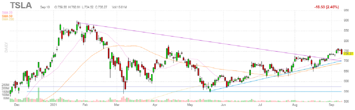 テスラ【TSLA】2021年9月10日