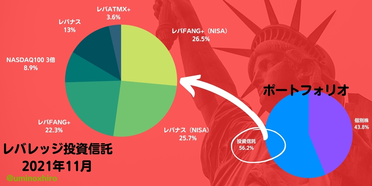 レバレッジ投資信託割合2021年11月