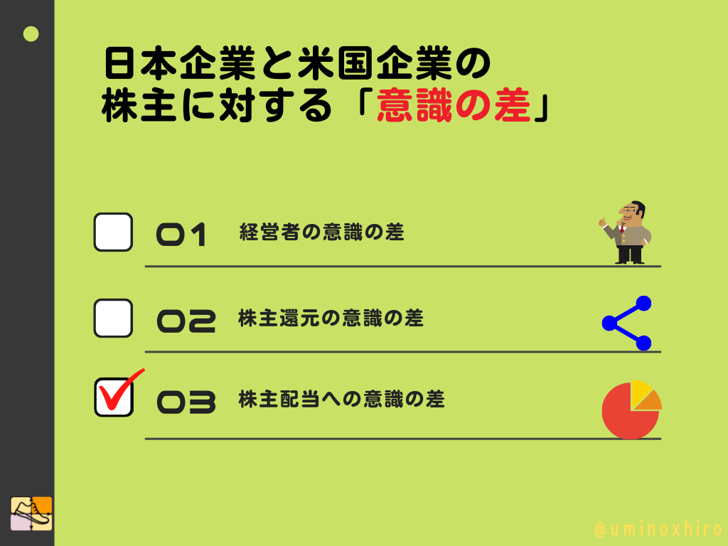 株主配当への意識の差