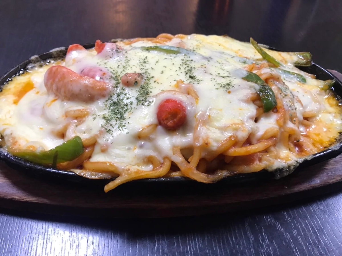 ウェルビー今池のマウンテン（ナポリタン+大盛りのチーズ）