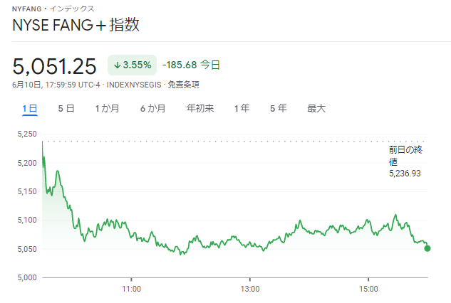 FANG+index2022年6月10日