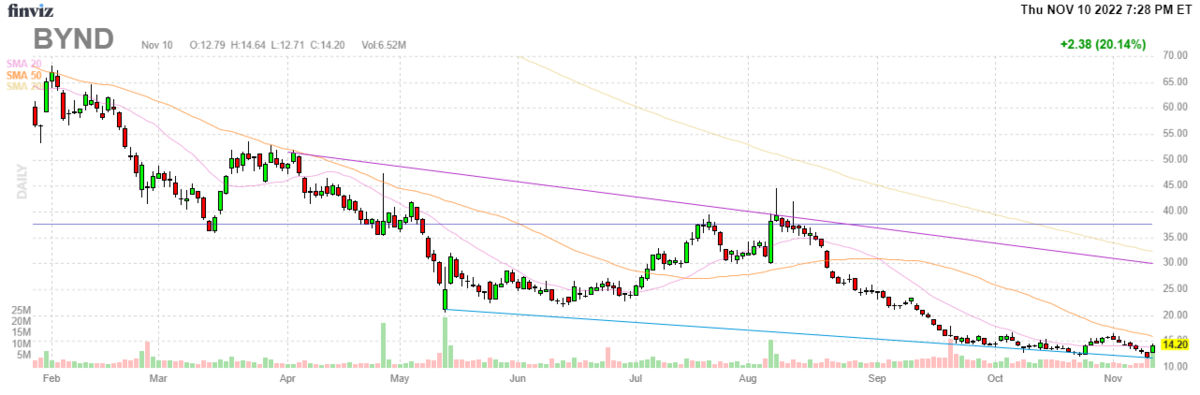 ビヨンドミート【BYND】2022年11月10日