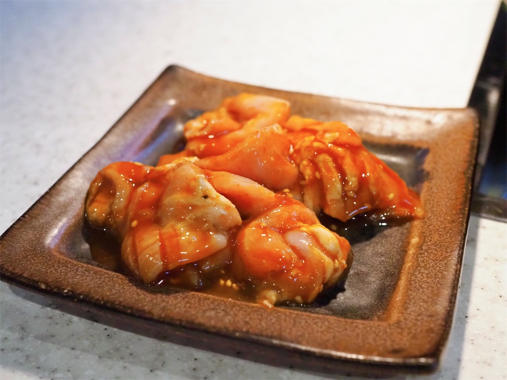 f:id:uminekobiyori:20200817194516j:image 焼肉ひび屋のガツ