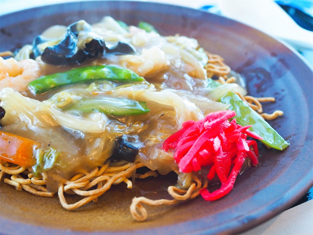【上ノ国町】グルメブティックもんじゅ|道の駅で名物のてっくいを食す! グルメブティックもんじゅあんかけ焼きそば