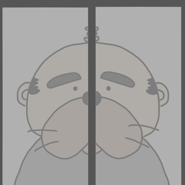 絵が下手な窓の中のおじさん 絵が下手な窓の中おじさん