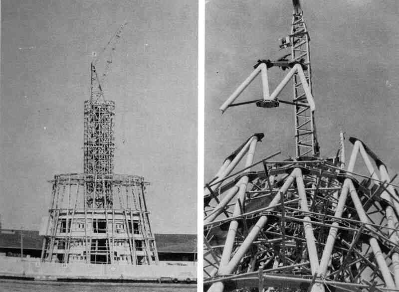 写真2　建設中の神戸ポートタワー