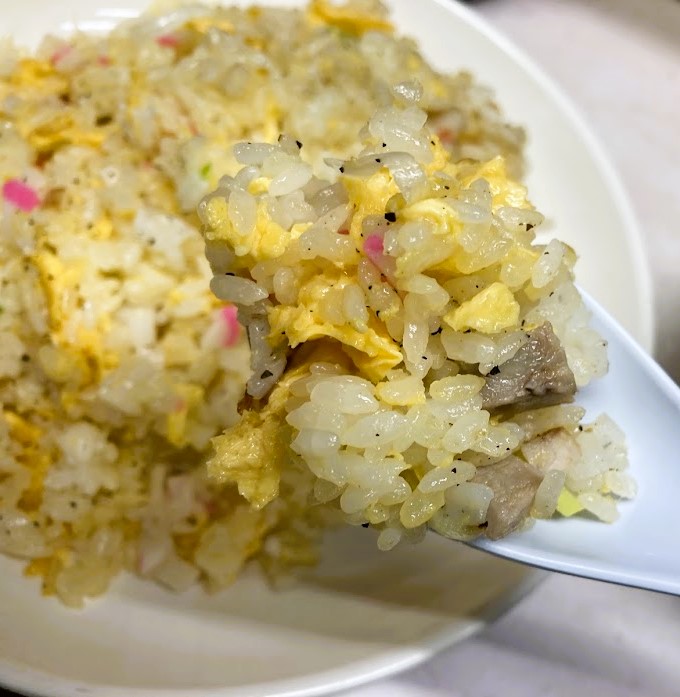 岐阜屋のチャーハンのパラパラ具合