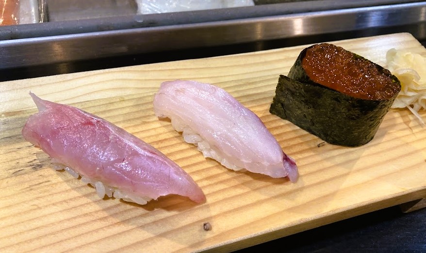 イシモチ、真ソイ、自家製生イクラ