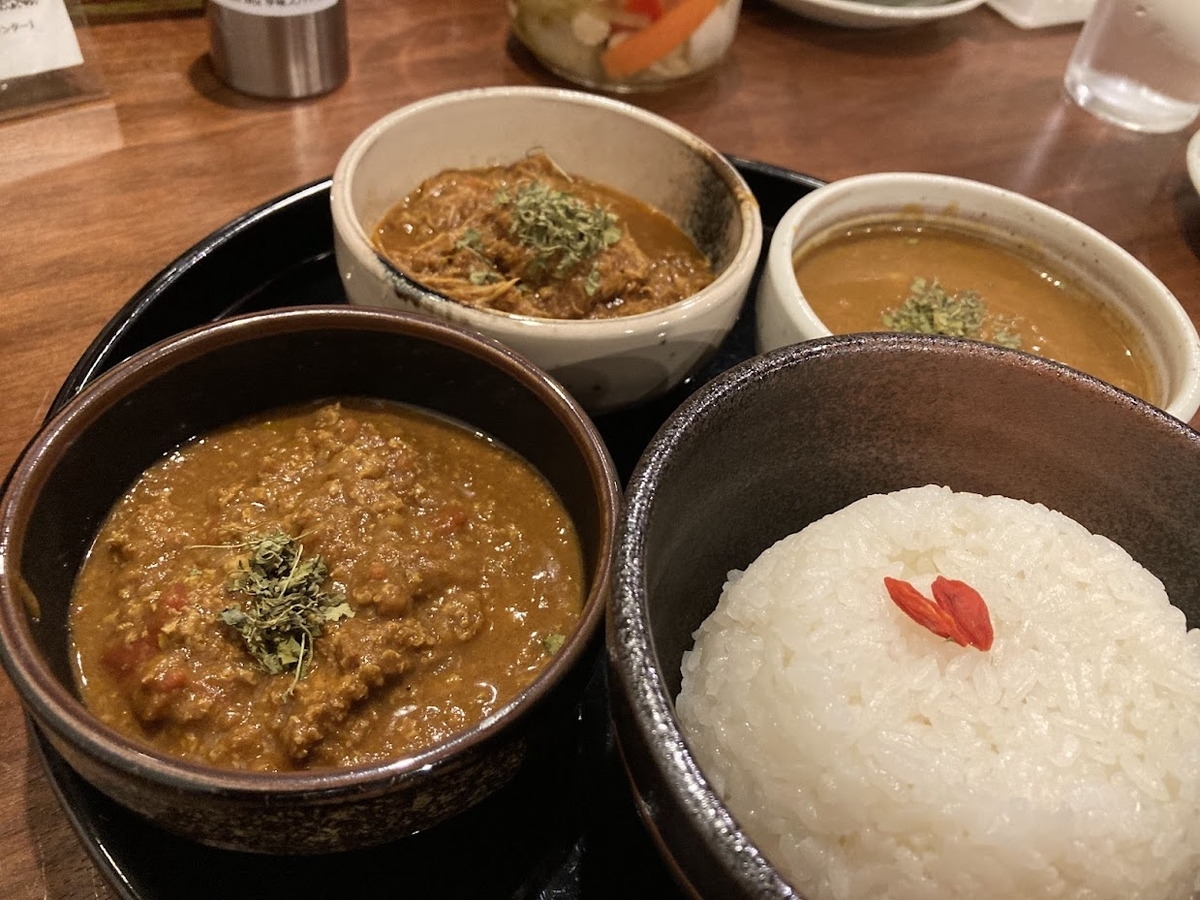 カレー3種盛り
