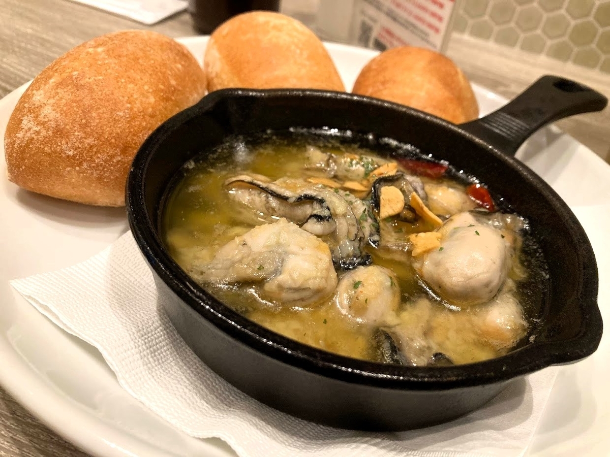 エイス シーの牡蠣アヒージョ