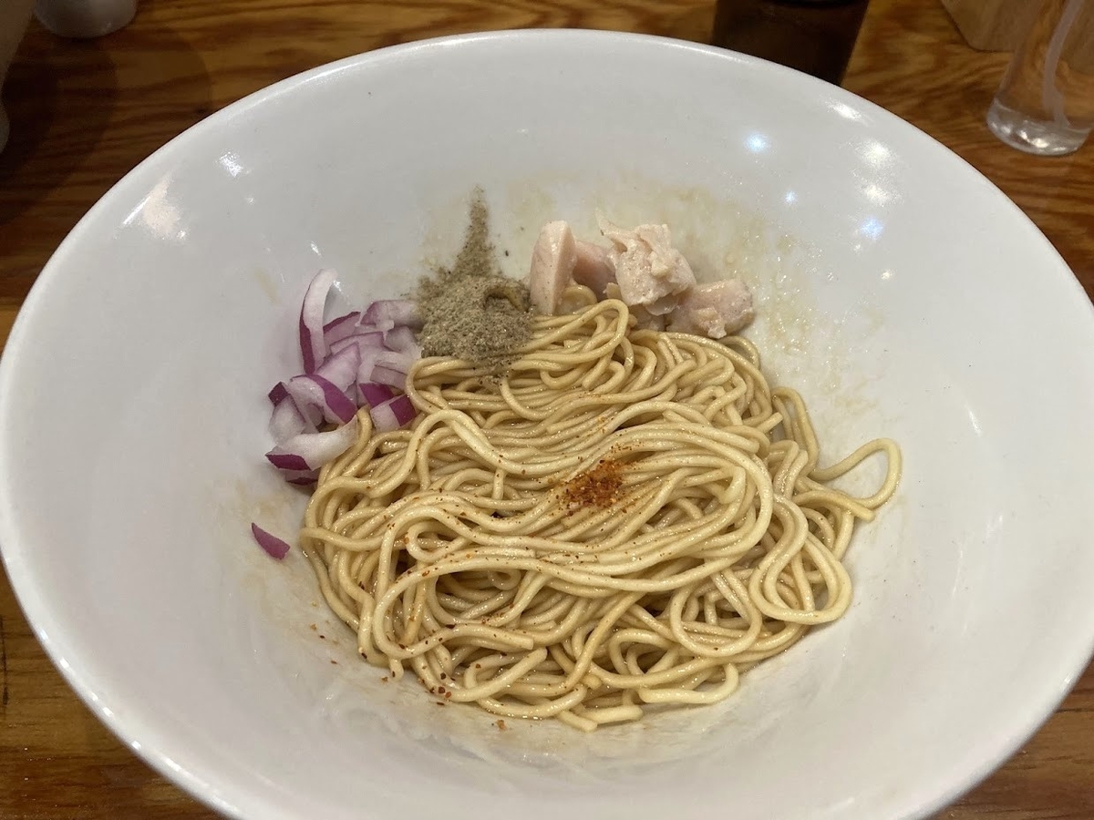 麺や晴心の新しい和え玉の器