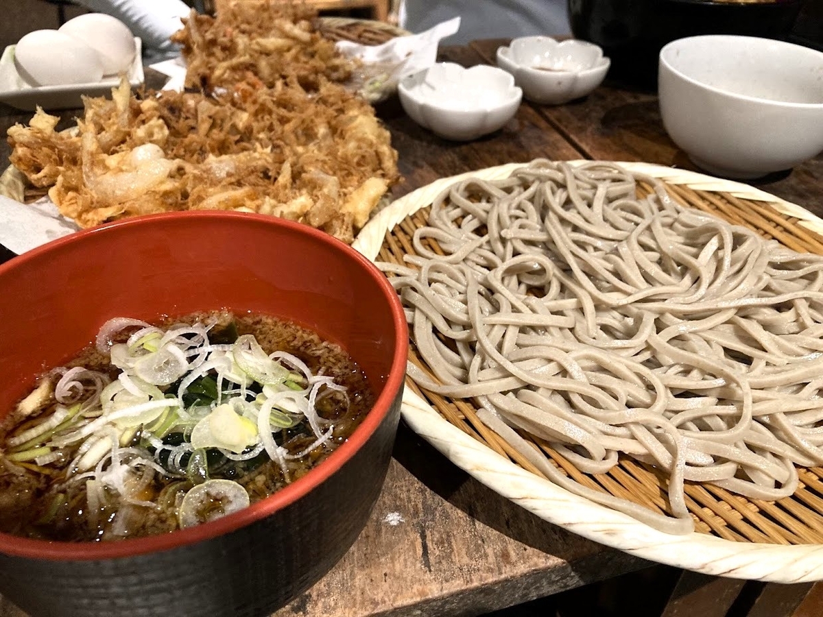 西新橋「蕎麦 さだはる」の天ざる