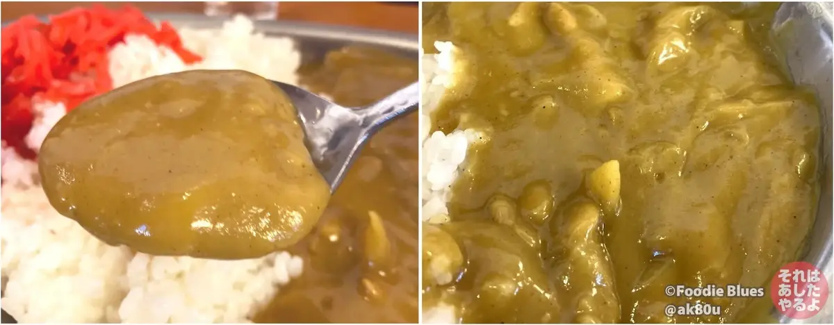 神谷町「そばよし」のカレールウ。出汁の旨味が強くトロトロ