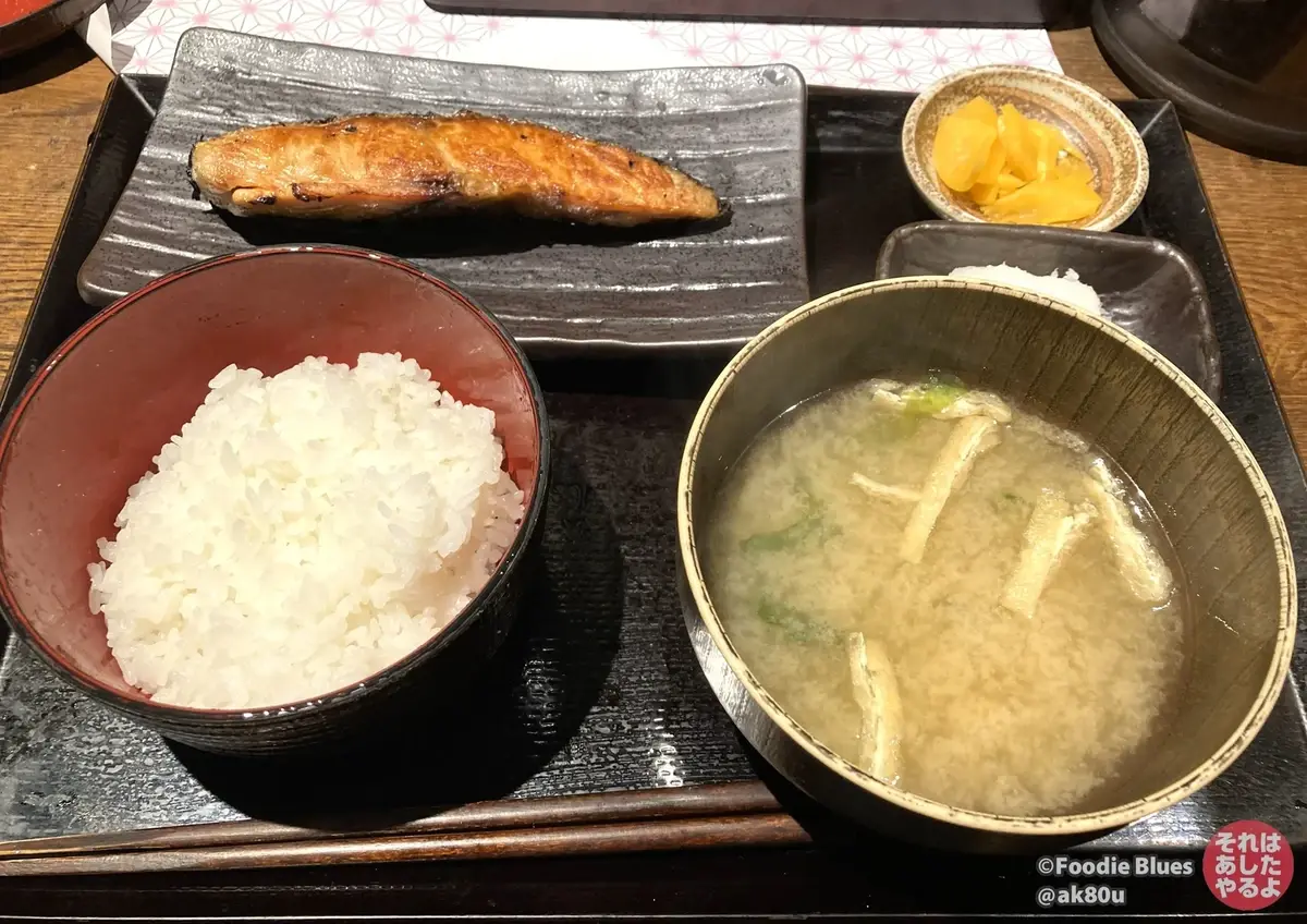 神谷町「越後屋 玄白 総本山」の厚切り銀鮭塩焼定食